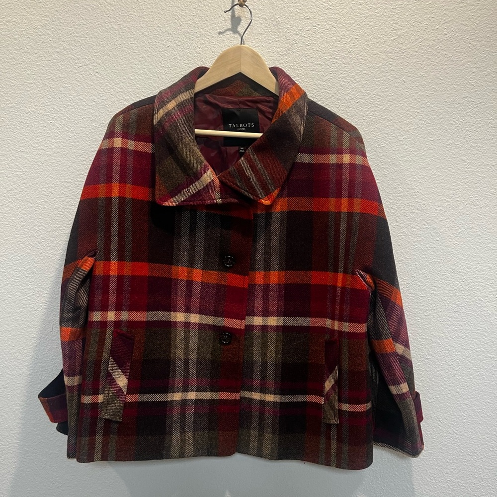 Talbots Women's Multicolor Plaid blazer in new condition wool preppy luxe
